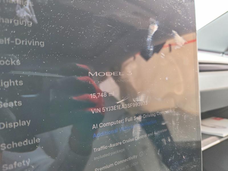 2025 Tesla Model 3 მანქანა იყიდება აუქციონზე, vin: 5YJ3E1EA3SF993973, აუქციონის ნომერი: 56333876