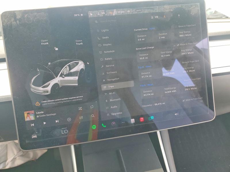 2020 Tesla Model 3 მანქანა იყიდება აუქციონზე, vin: 5YJ3E1EA9LF793259, აუქციონის ნომერი: 57929146