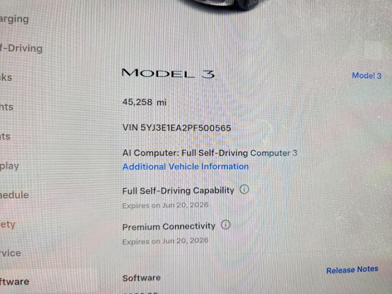 2023 Tesla Model 3 მანქანა იყიდება აუქციონზე, vin: 5YJ3E1EA2PF500565, აუქციონის ნომერი: 56496806
