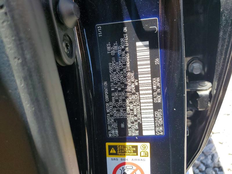 59234326 :رقم المزاد ، JTJZB1BA8E2010054 vin ، 2014 Lexus Rx مزاد بيع