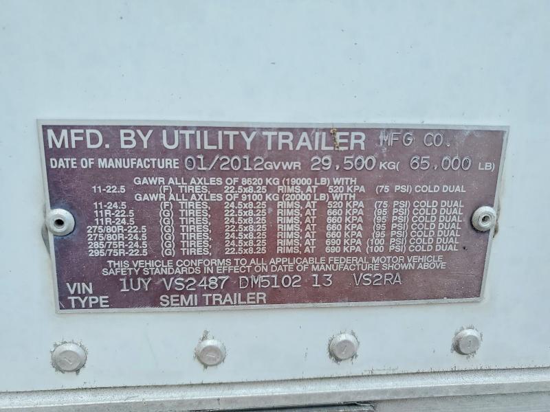 2013 Utility Trailer Trailer მანქანა იყიდება აუქციონზე, vin: 1UYVS2487DM510213, აუქციონის ნომერი: 58935346