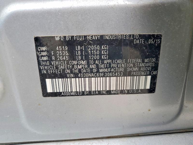 Продажа на аукционе авто 2015 Subaru Legacy, vin: 4S3BNAC69F3065453, номер лота: 58048766