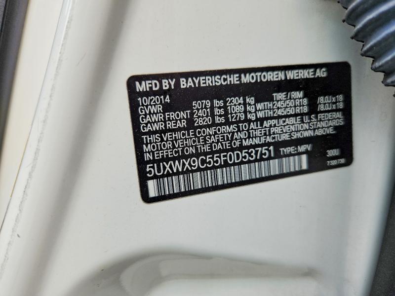 Продажа на аукционе авто 2015 Bmw X3, vin: 5UXWX9C55F0D53751, номер лота: 56291556