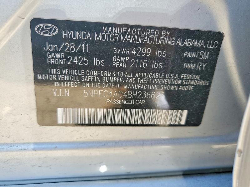 Продаж на аукціоні авто 2011 Hyundai Sonata, vin: 5NPEC4AC4BH236623, номер лоту: 55705176