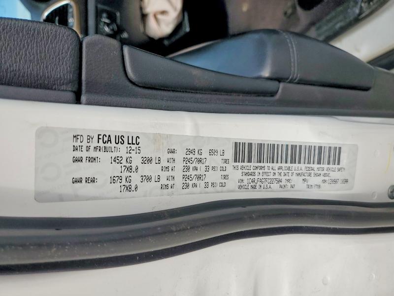 Aukcja sprzedaży 2015 Jeep Grand Cherokee, vin: 1C4RJFAG7FC227504, numer aukcji: 56828346