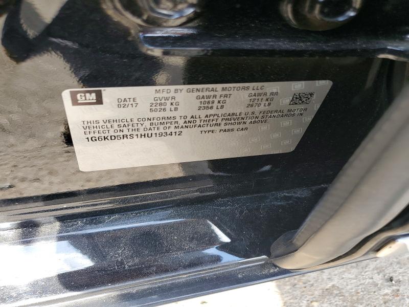 Aukcja sprzedaży 2017 Cadillac Ct6, vin: 1G6KD5RS1HU193412, numer aukcji: 57069196