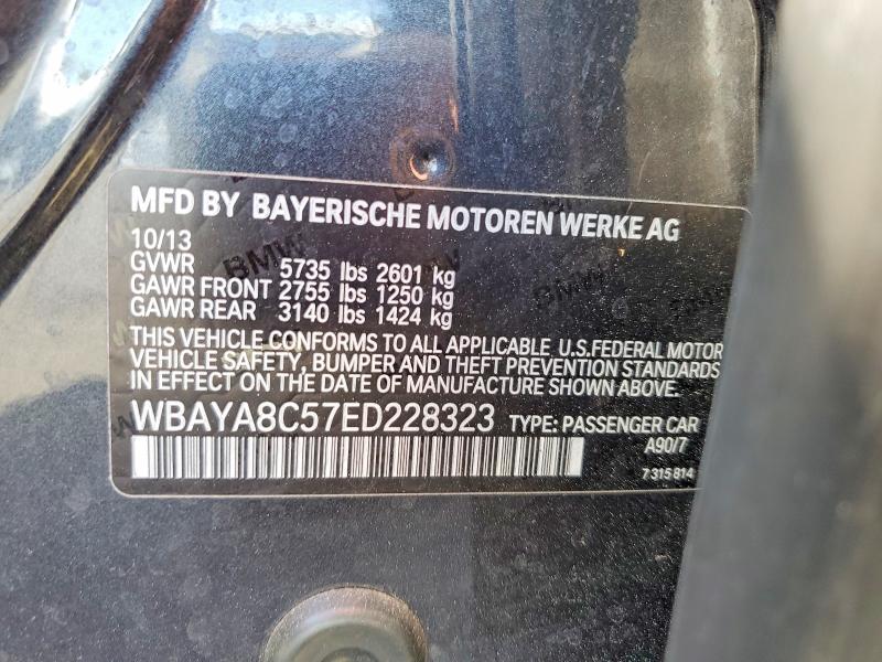 Aukcja sprzedaży 2014 Bmw 750, vin: WBAYA8C57ED228323, numer aukcji: 56702316