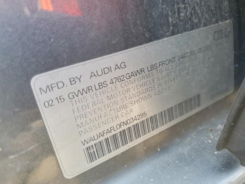 Aukcja sprzedaży 2015 Audi A4, vin: WAUAFAFL0FN034295, numer aukcji: 59675546