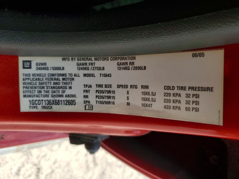 Продажа на аукционе авто 2006 Chevrolet Colorado, vin: 1GCDT136X68112605, номер лота: 56849216