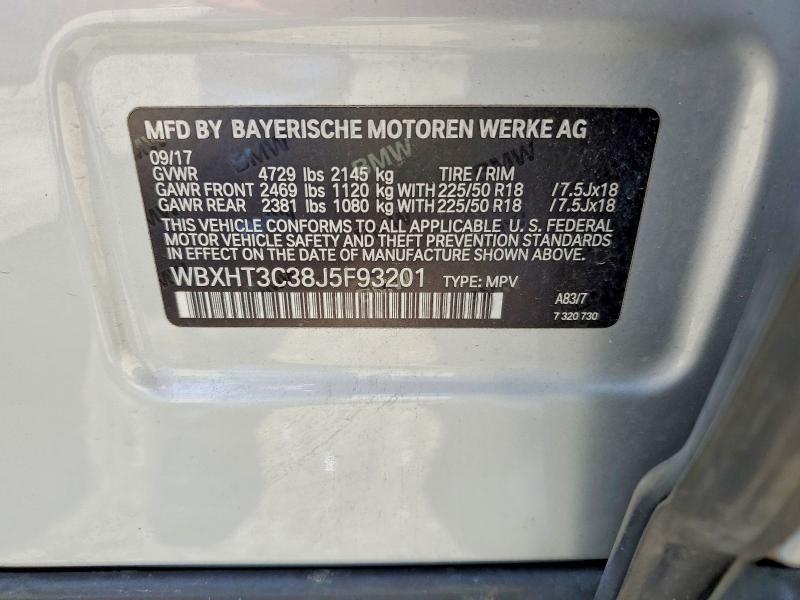 Продаж на аукціоні авто 2018 Bmw X1, vin: WBXHT3C38J5F93201, номер лоту: 57349726