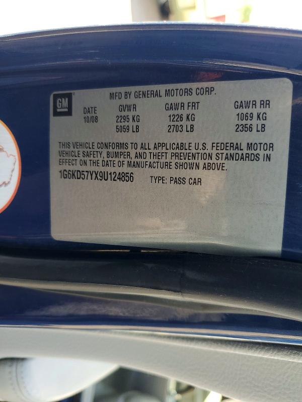 Продаж на аукціоні авто 2009 Cadillac Dts, vin: 1G6KD57YX9U124856, номер лоту: 57034806