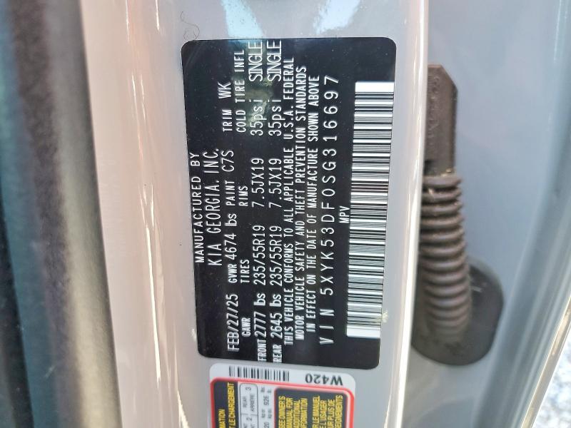 2025 Kia Sportage მანქანა იყიდება აუქციონზე, vin: 5XYK53DF0SG316697, აუქციონის ნომერი: 57560496