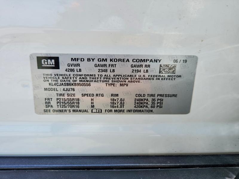 Aukcja sprzedaży 2019 Buick Encore, vin: KL4CJASB6KB950556, numer aukcji: 58301776