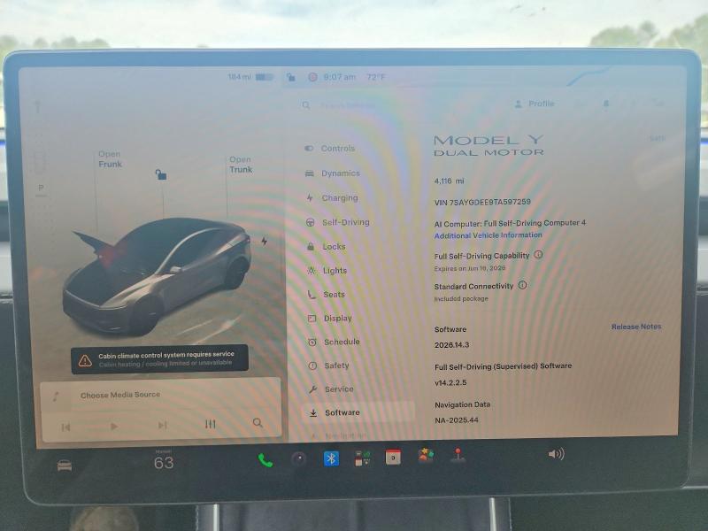 Продажа на аукционе авто 2026 Tesla Model Y, vin: 7SAYGDEE9TA597259, номер лота: 54209636