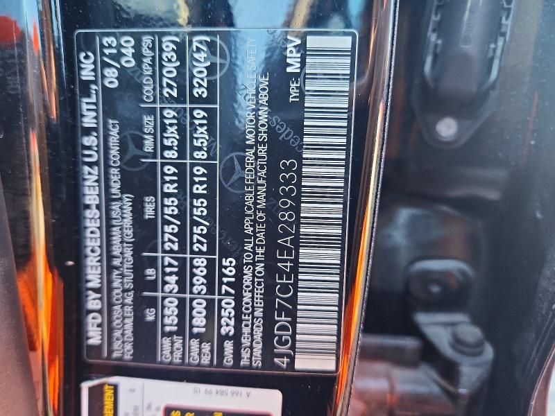 Aukcja sprzedaży 2014 Mercedes-benz Gl, vin: 4JGDF7CE4EA289333, numer aukcji: 58298006