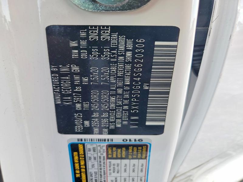 59060056 :رقم المزاد ، 5XYP5DGC4SG620306 vin ، 2025 Kia Telluride مزاد بيع