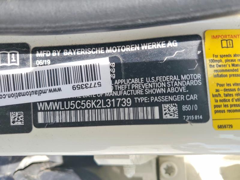Продажа на аукционе авто 2019 Mini Cooper, vin: WMWLU5C56K2L31739, номер лота: 56412016