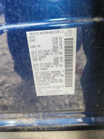 Продаж на аукціоні авто 2022 Nissan Murano, vin: 5N1AZ2CJ8NC119832, номер лоту: 59071596
