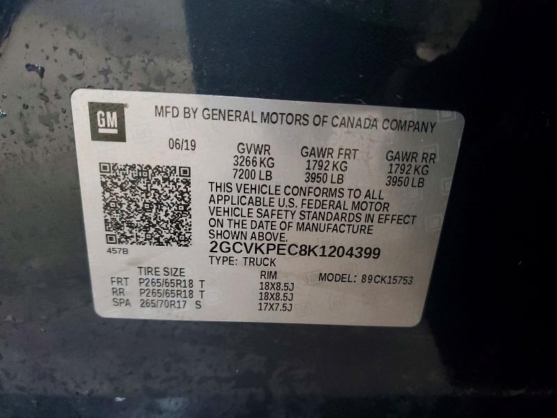 2019 Chevrolet Silverado Ld მანქანა იყიდება აუქციონზე, vin: 2GCVKPEC8K1204399, აუქციონის ნომერი: 56303576
