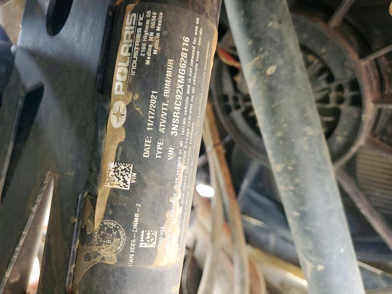 56772816 :رقم المزاد ، 3NSR4C92XMG628116 vin ، 2021 Polaris Rzr مزاد بيع