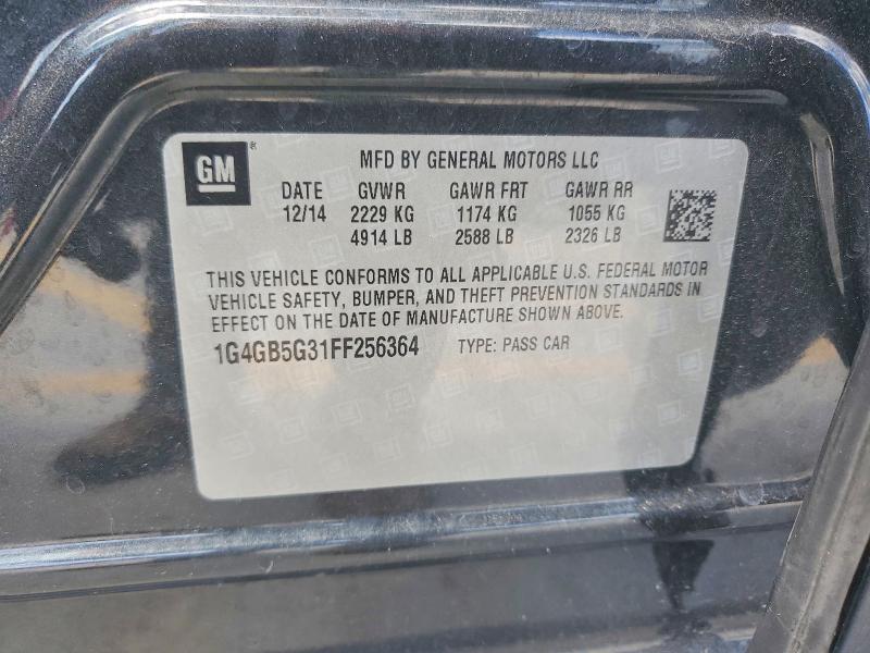 Продажа на аукционе авто 2015 Buick Lacrosse, vin: 1G4GB5G31FF256364, номер лота: 58254826