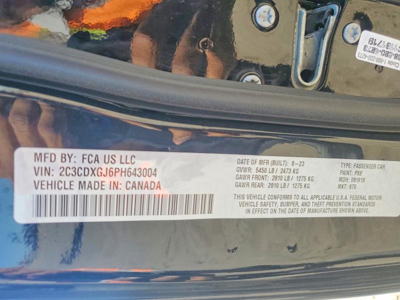 Продажа на аукционе авто 2023 Dodge Charger, vin: 2C3CDXGJ6PH643004, номер лота: 58457656