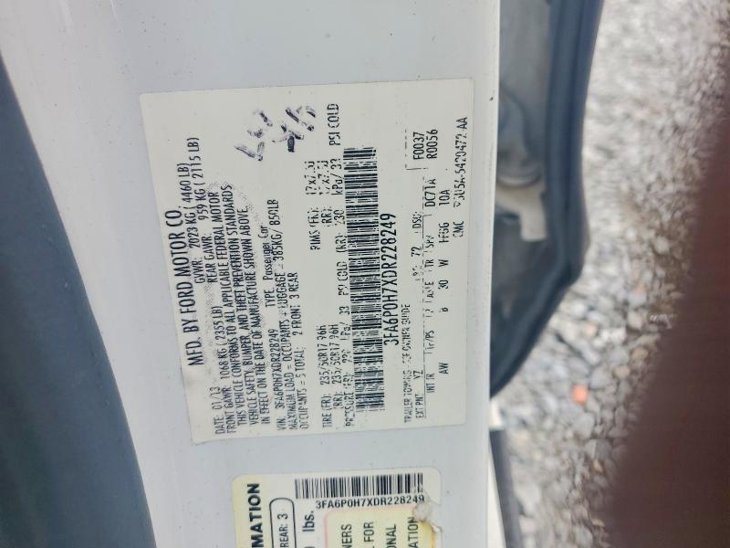 Продаж на аукціоні авто 2014 Ford Fusion, vin: 3FA6P0H7XDR228249, номер лоту: 57763956