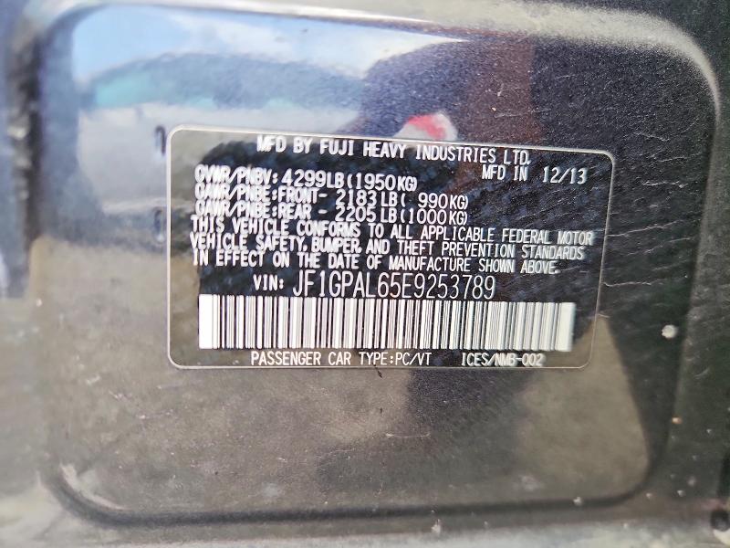 Auction sale of the 2014 Subaru Impreza, vin: JF1GPAL65E9253789, lot number: 59020456