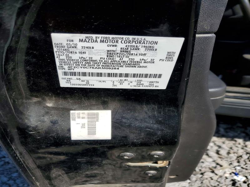 Aukcja sprzedaży 2010 Mazda Tribute, vin: 4F2CY0C76AKM09284, numer aukcji: 54947426
