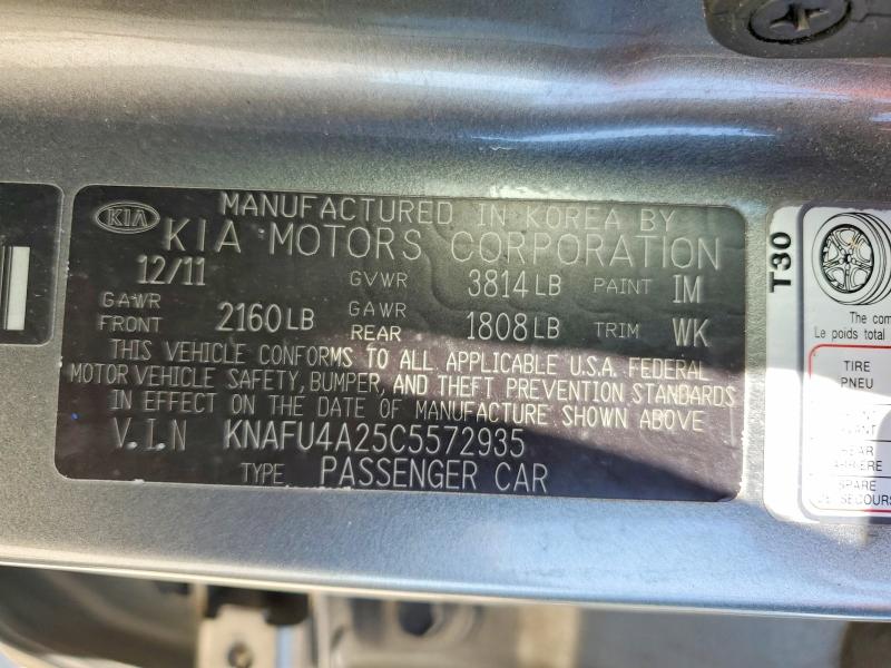 Продажа на аукционе авто 2012 Kia Forte, vin: KNAFU4A25C5572935, номер лота: 58589696