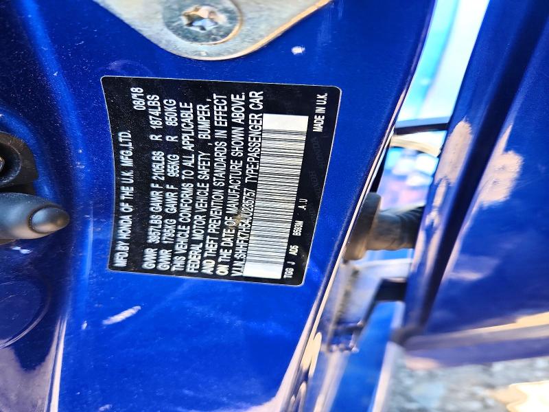 Продаж на аукціоні авто 2018 Honda Civic, vin: SHHFK7H54JU235757, номер лоту: 57188906