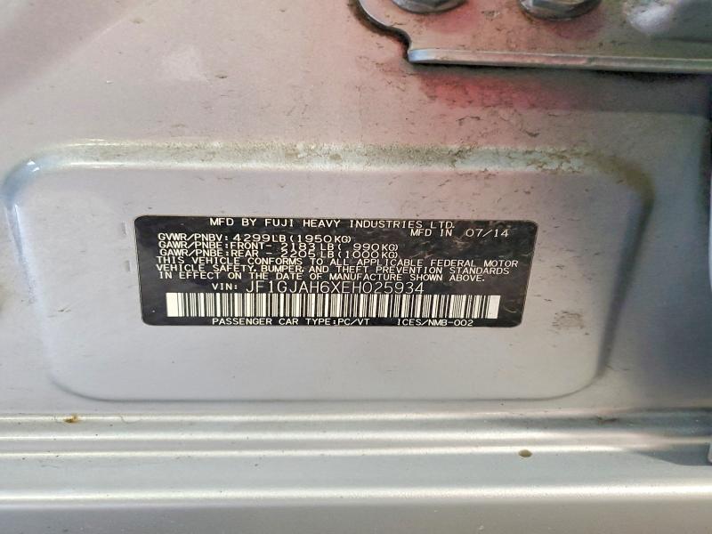 Продаж на аукціоні авто 2014 Subaru Impreza, vin: JF1GJAH6XEH025934, номер лоту: 56765696