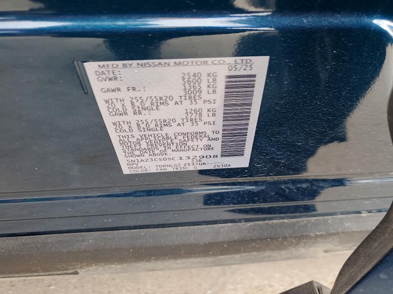 Продаж на аукціоні авто 2025 Nissan Murano, vin: 5N1AZ3CS0SC132908, номер лоту: 57419236