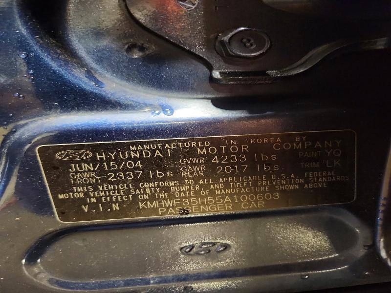 Продажа на аукционе авто 2005 Hyundai Sonata, vin: KMHWF35H55A100603, номер лота: 59122586