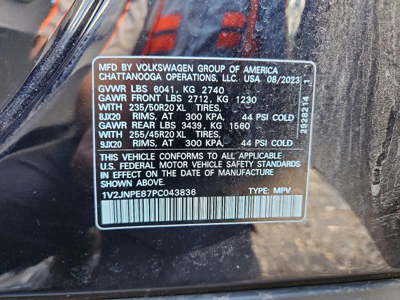 2023 Volkswagen Id.4 მანქანა იყიდება აუქციონზე, vin: 1V2JNPE87PC043836, აუქციონის ნომერი: 57946486