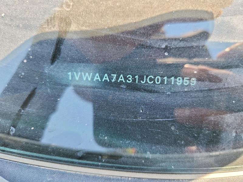 57543956 :رقم المزاد ، 1VWAA7A31JC011959 vin ، 2018 Volkswagen Passat مزاد بيع