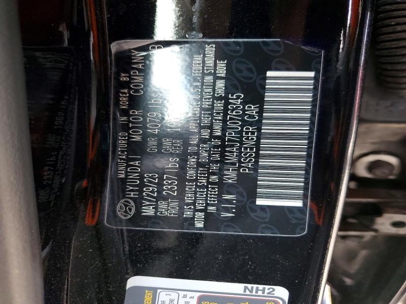 Aukcja sprzedaży 2023 Hyundai Elantra, vin: KMHLM4AJ7PU076345, numer aukcji: 58281286
