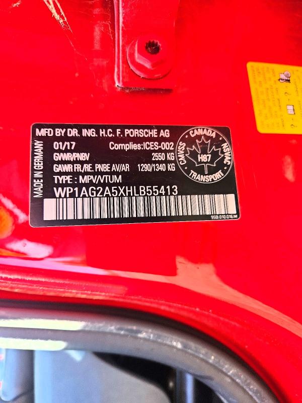 Продажа на аукционе авто 2017 Porsche Macan, vin: WP1AG2A5XHLB55413, номер лота: 54846466