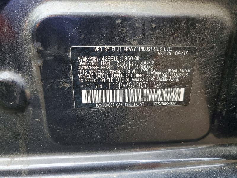 Продаж на аукціоні авто 2016 Subaru Impreza, vin: JF1GPAA62G8201385, номер лоту: 59166206