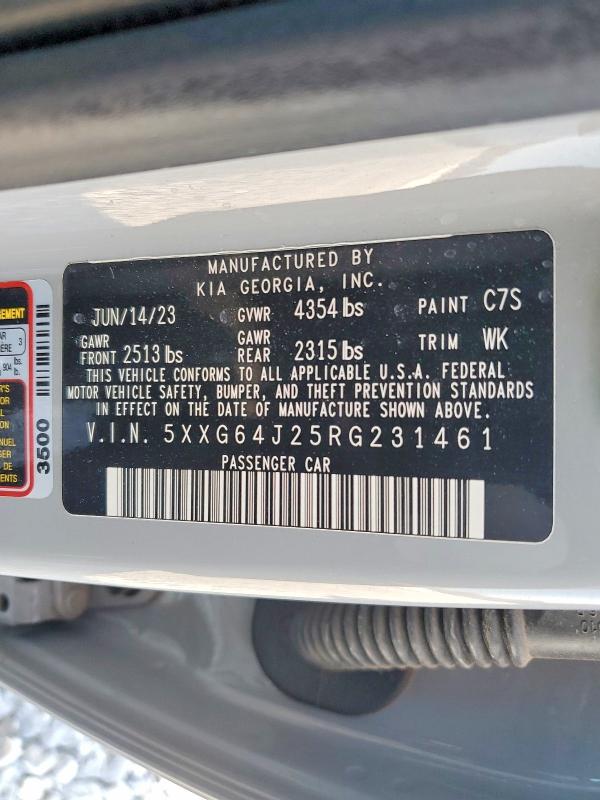 Продаж на аукціоні авто 2024 Kia K5, vin: 5XXG64J25RG231461, номер лоту: 57446886