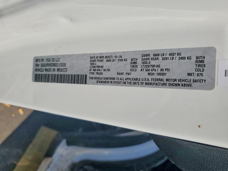Продажа на аукционе авто 2025 Ram Promaster 2500, vin: 3C6LRVVG9SE512539, номер лота: 57476056