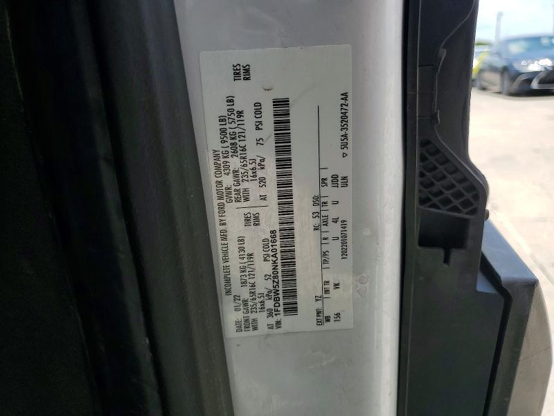 Aukcja sprzedaży 2022 Ford Transit, vin: 1FDBW5Z80NKA01668, numer aukcji: 54187666