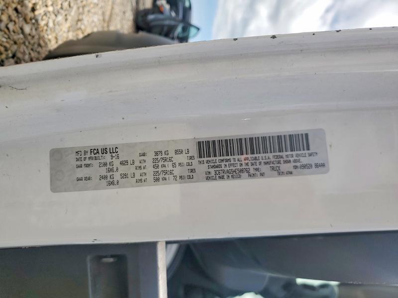 57050746 :رقم المزاد ، 3C6TRVAG5HE508762 vin ، 2017 Ram Promaster 1500 مزاد بيع