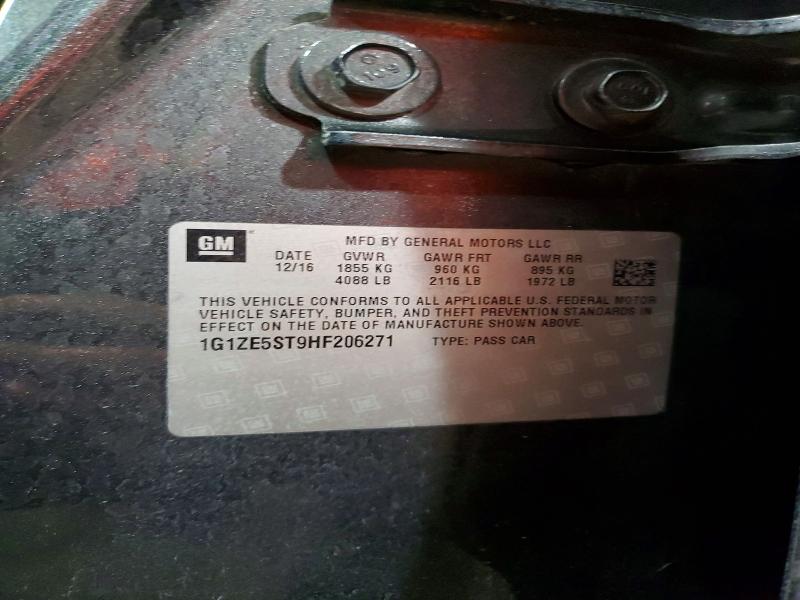 Aukcja sprzedaży 2017 Chevrolet Malibu, vin: 1G1ZE5ST9HF206271, numer aukcji: 56458466