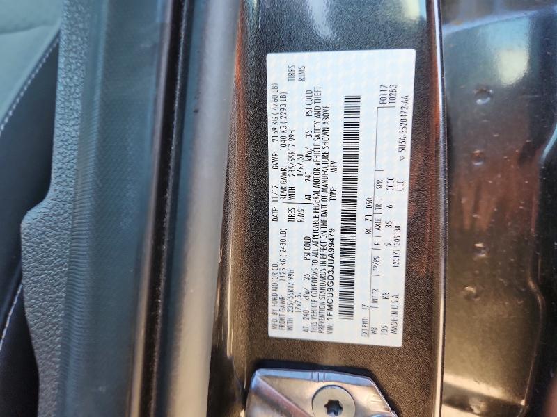 56853226 :رقم المزاد ، 1FMCU9GD3JUA99479 vin ، 2018 Ford Escape مزاد بيع