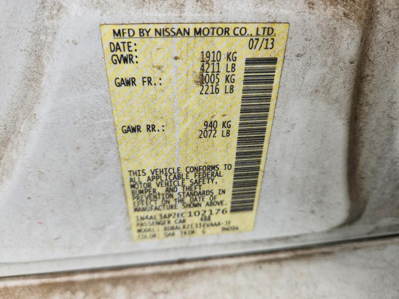Продаж на аукціоні авто 2014 Nissan Altima, vin: 1N4AL3AP2EC102176, номер лоту: 56274906