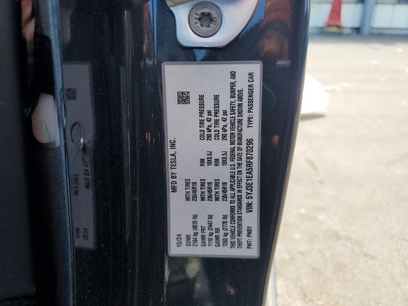 Продажа на аукционе авто 2024 Tesla Model 3, vin: 5YJ3E1EA5RF870296, номер лота: 56708816
