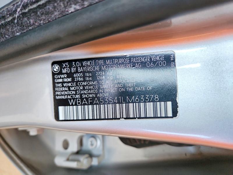 Продаж на аукціоні авто 2001 Bmw X5, vin: WBAFA53541LM63378, номер лоту: 55635286