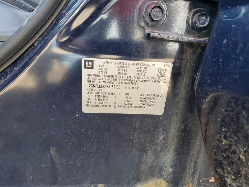 2015 Chevrolet Equinox მანქანა იყიდება აუქციონზე, vin: 2GNFLEEK4F6150130, აუქციონის ნომერი: 56744046