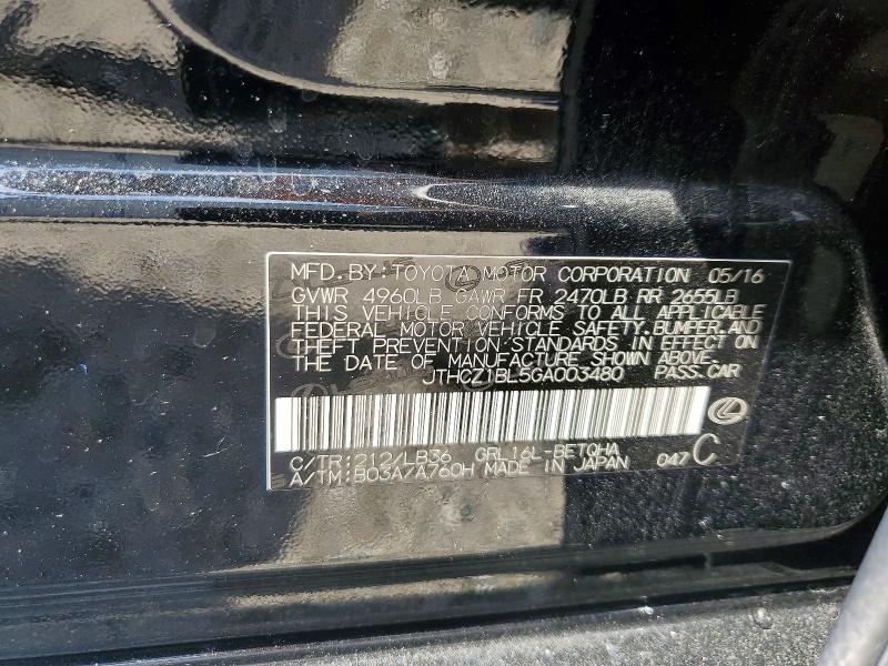 Продаж на аукціоні авто 2016 Lexus Gs, vin: JTHCZ1BL5GA003480, номер лоту: 57758356